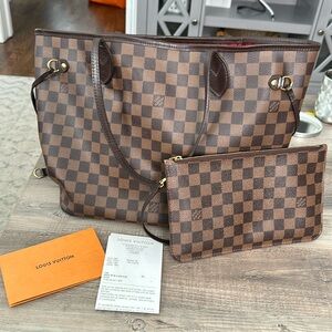 Louis Vuitton Tote Neverfull MM D. AZUR R. BAL